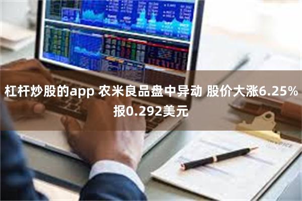 杠杆炒股的app 农米良品盘中异动 股价大涨6.25%报0.292美元