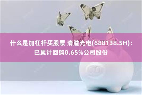 什么是加杠杆买股票 清溢光电(688138.SH)：已累计回购0.65%公司股份