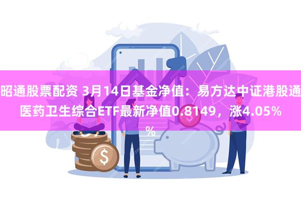 昭通股票配资 3月14日基金净值：易方达中证港股通医药卫生综合ETF最新净值0.8149，涨4.05%